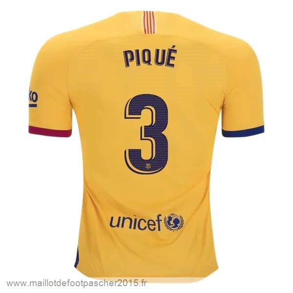 Maillot Foot Achat NO.3 Pique Exterieur Maillot Barcelone 2019 2020 Jaune