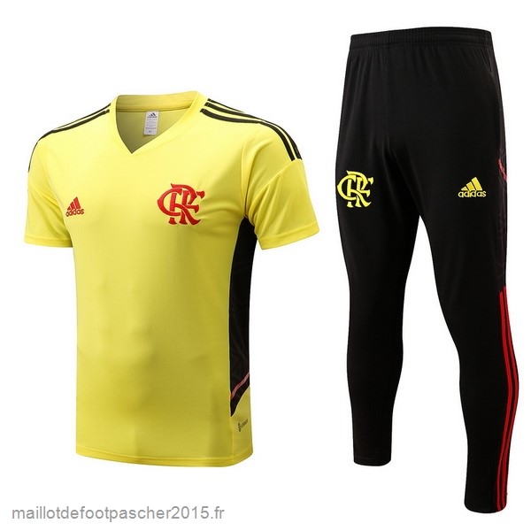 Maillot Foot Achat Entrainement Ensemble Complet Flamengo 2022 2023 Jaune Noir