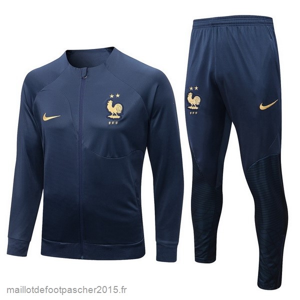 Maillot Foot Achat Survêtements France 2022 Bleu IIII Marine