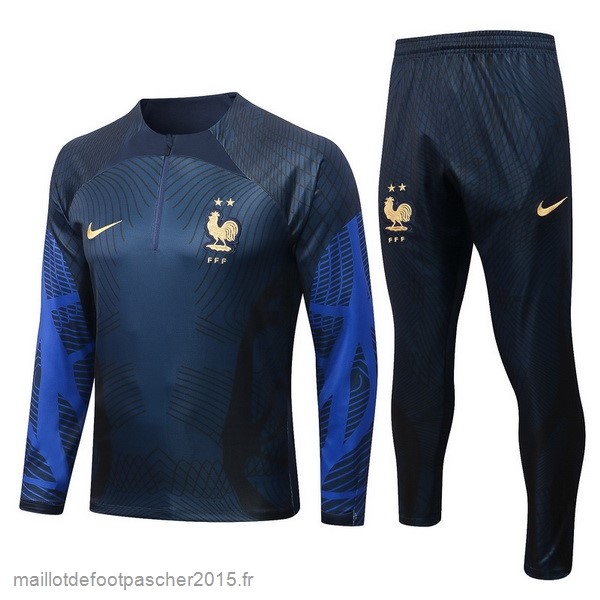 Maillot Foot Achat Survêtements France 2022 Bleu II Marine