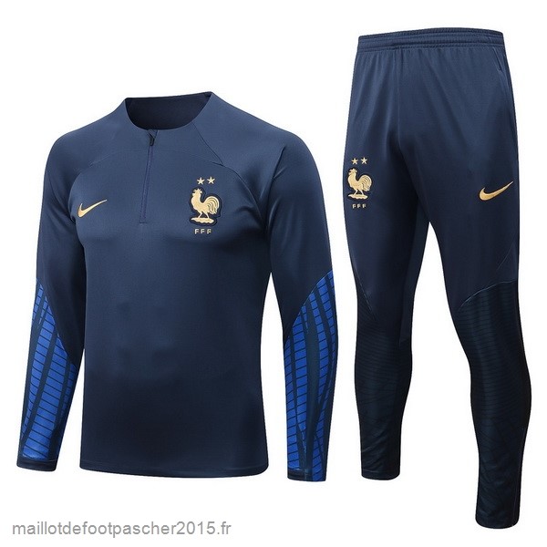 Maillot Foot Achat Survêtements France 2022 Bleu Marine