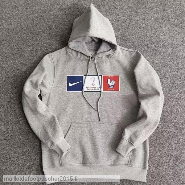 Maillot Foot Achat Sweats à Capuche France 2022 Gris