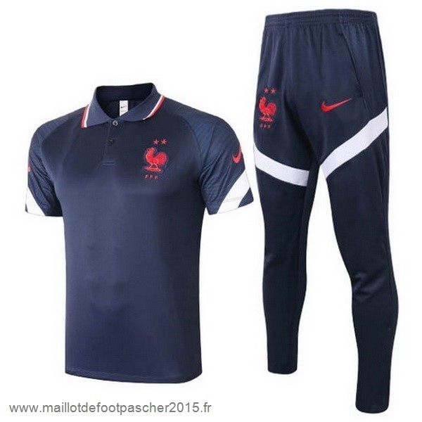 Maillot Foot Achat Ensemble Complet Polo France 2020 Bleu Marine