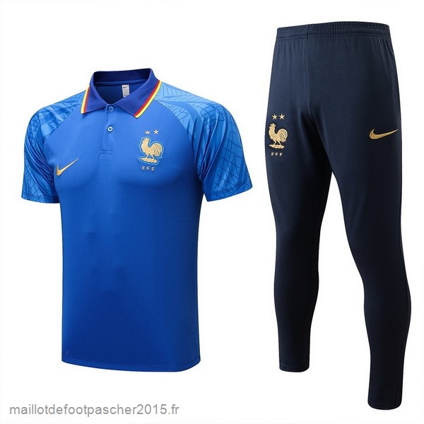 Maillot Foot Achat Ensemble Complet Polo France 2022 Bleu