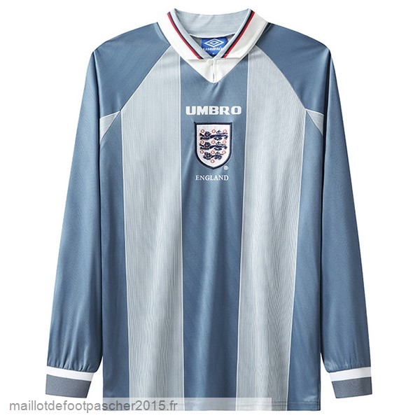 Maillot Foot Achat Exterieur Maillot Manches Longues Angleterre Rétro 1996 Bleu