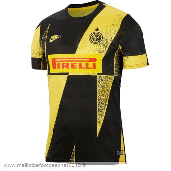 Maillot Foot Achat Entrainement Inter Milán 2019 2020 Jaune Noir