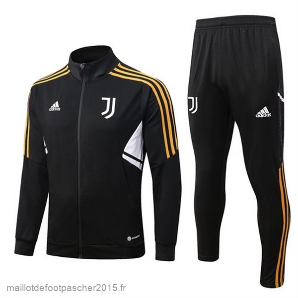 Maillot Foot Achat Survêtements Juventus 2022 2023 Noir I Blanc Jaune