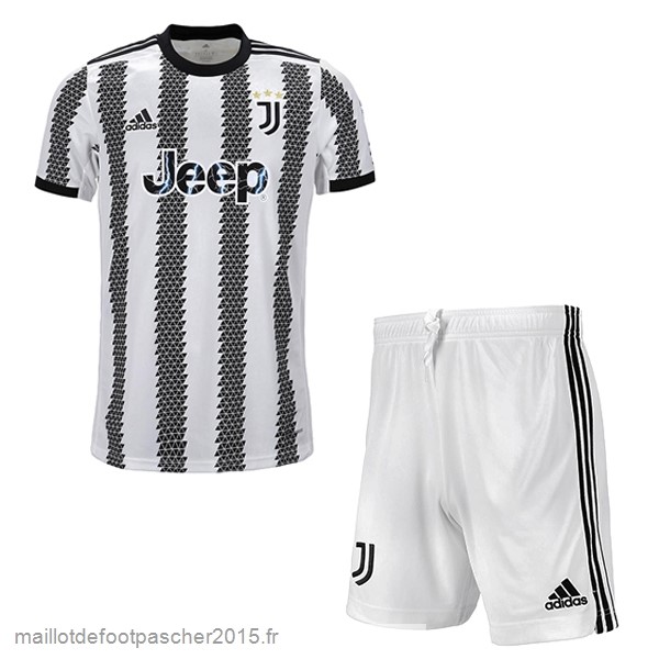 Maillot Foot Achat Domicile Conjunto De Enfant Juventus 2022 2023 Blanc Noir