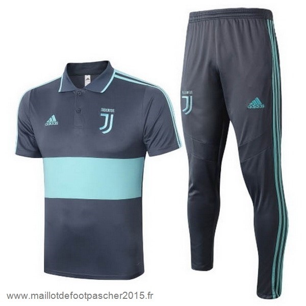 Maillot Foot Achat Ensemble Complet Polo Juventus 2020 2021 Gris Vert