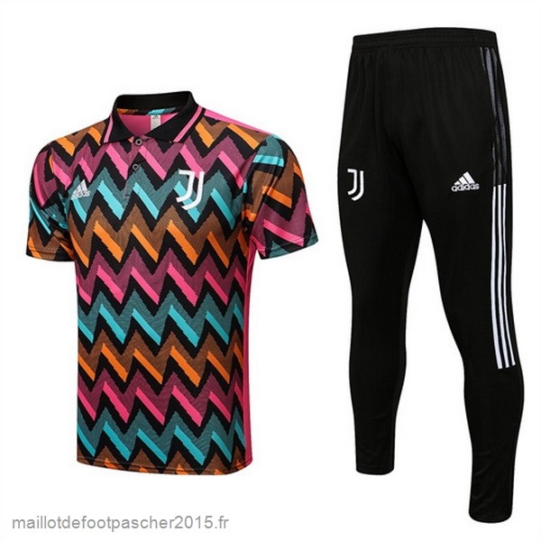 Maillot Foot Achat Ensemble Complet Polo Juventus 2022 2023 Rouge Noir