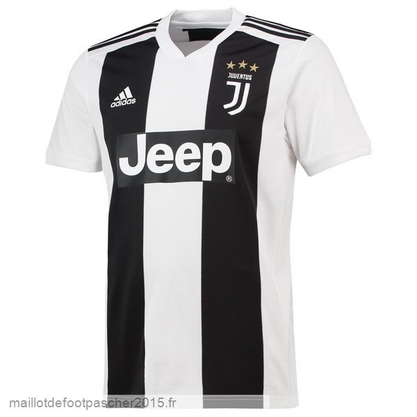 Maillot Foot Achat Domicile Maillot Juventus Rétro 2018 2019 Noir Blanc