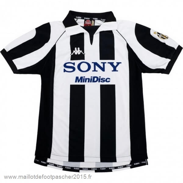 Maillot Foot Achat Domicile Maillot Juventus Rétro 1997 1998 Noir Blanc