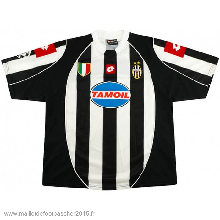 Maillot Foot Achat Domicile Maillot Juventus Rétro 2002 2003 Noir Blanc