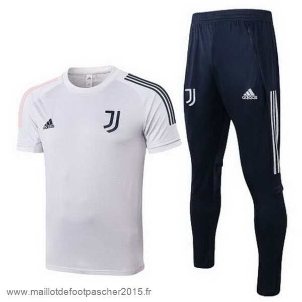 Maillot Foot Achat Entrainement Ensemble Complet Juventus 2020 2021 Blanc Bleu