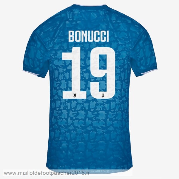 Maillot Foot Achat NO.19 Bonucci Third Maillot Juventus 2019 2020 Bleu