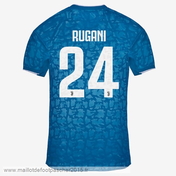 Maillot Foot Achat NO.24 Rugani Third Maillot Juventus 2019 2020 Bleu