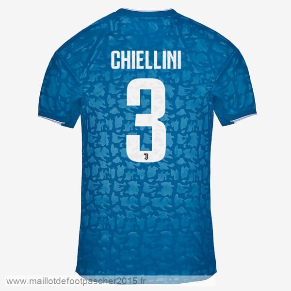 Maillot Foot Achat NO.3 Chiellini Third Maillot Juventus 2019 2020 Bleu