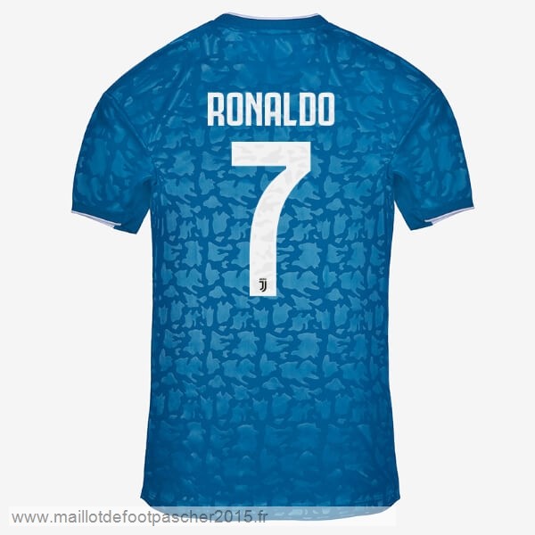 Maillot Foot Achat NO.7 Ronaldo Third Maillot Juventus 2019 2020 Bleu