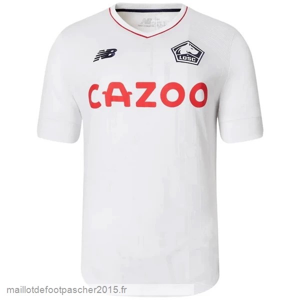 Maillot Foot Achat Thailande Exterieur Maillot Lille 2022 2023 Blanc