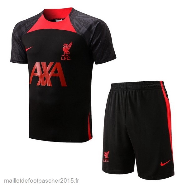 Maillot Foot Achat Entrainement Ensemble Complet Liverpool 2022 2023 Noir II Rouge