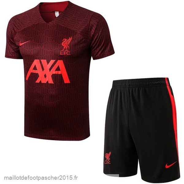 Maillot Foot Achat Entrainement Ensemble Complet Liverpool 2022 2023 Rouge Marine