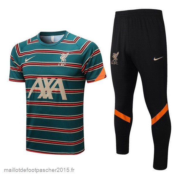 Maillot Foot Achat Entrainement Ensemble Complet Liverpool 2022 2023 Vert Orange Noir