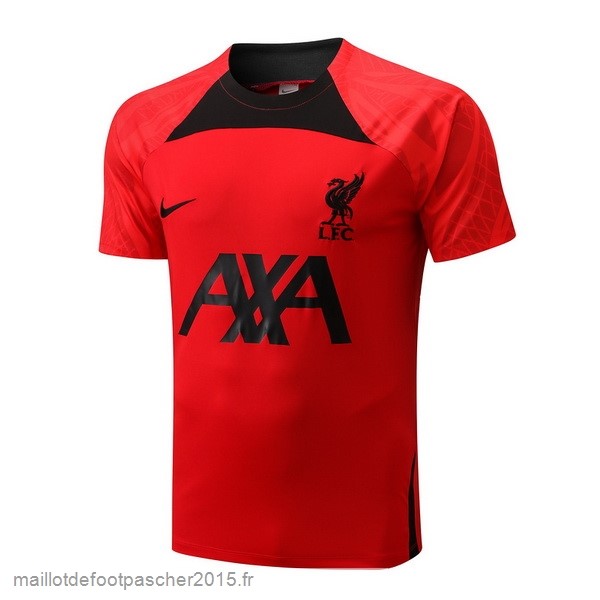 Maillot Foot Achat Entrainement Liverpool 2022 2023 Noir Rouge