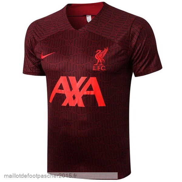 Maillot Foot Achat Entrainement Liverpool 2022 2023 Rouge Marine