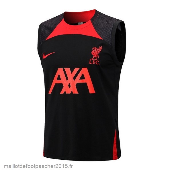 Maillot Foot Achat Entrainement Sans Manches Liverpool 2022 2023 Noir I Rouge