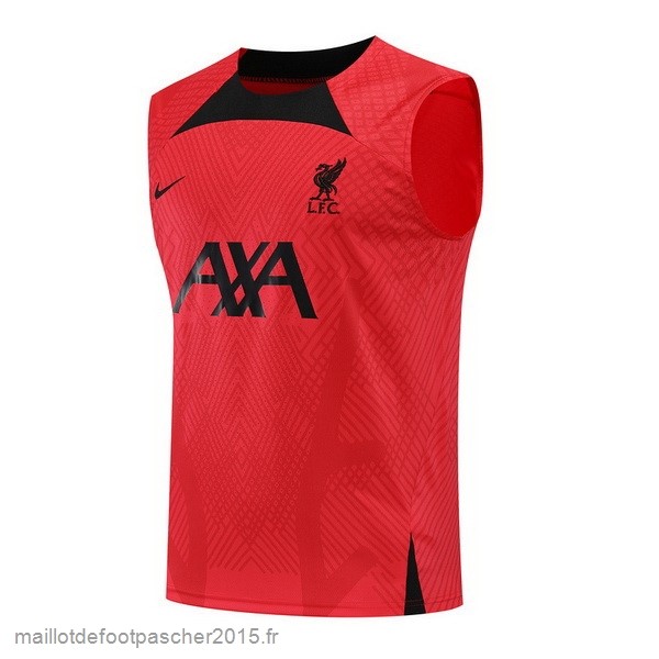 Maillot Foot Achat Entrainement Sans Manches Liverpool 2022 2023 Rouge Noir