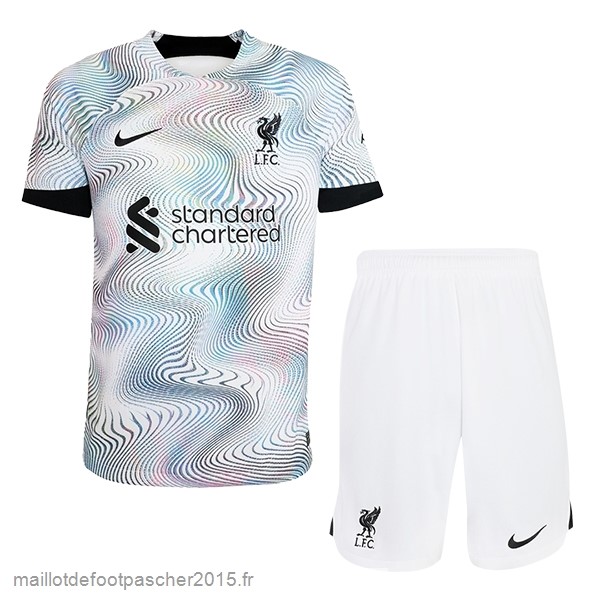 Maillot Foot Achat Exterieur Conjunto De Enfant Liverpool 2022 2023 Blanc