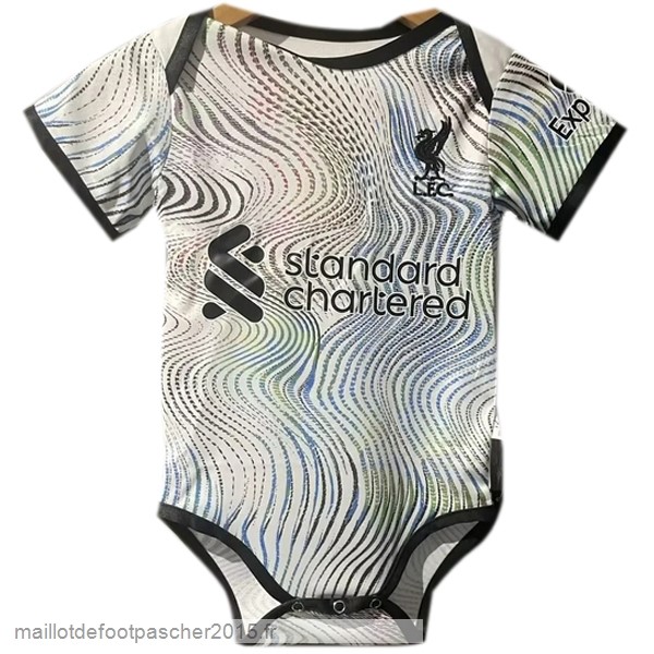 Maillot Foot Achat Exterieur Onesies Enfant Liverpool 2022 2023 Blanc