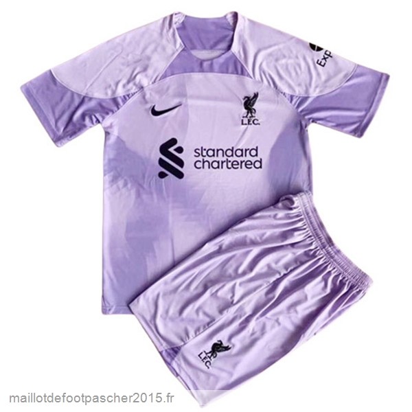 Maillot Foot Achat Gardien Conjunto De Enfant Liverpool 2022 2023 Purpura