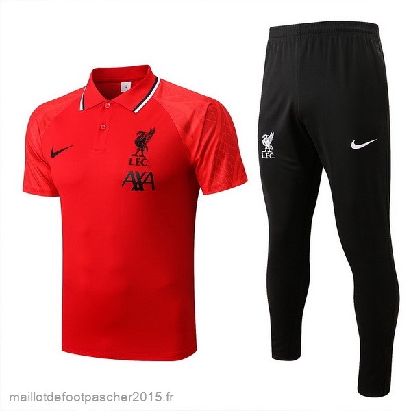 Maillot Foot Achat Ensemble Complet Polo Liverpool 2022 2023 Rouge I Noir