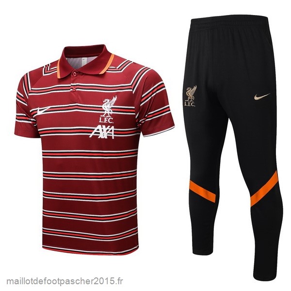 Maillot Foot Achat Ensemble Complet Polo Liverpool 2022 2023 Rouge Noir