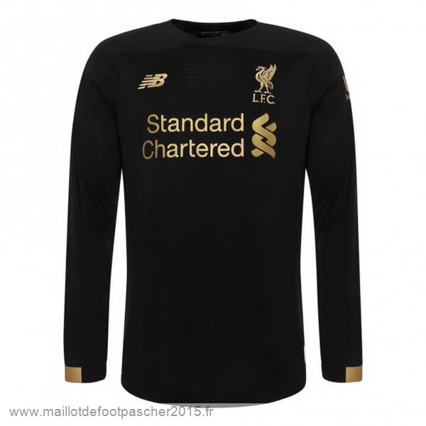 Maillot Foot Achat Domicile Manches Longues Gardien Liverpool 2019 2020 Noir