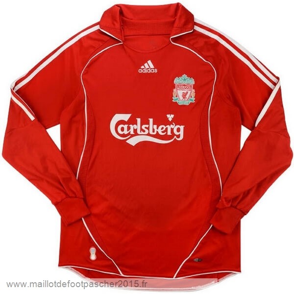 Maillot Foot Achat Domicile Manches Longues Liverpool Rétro 2006 2007 Rouge