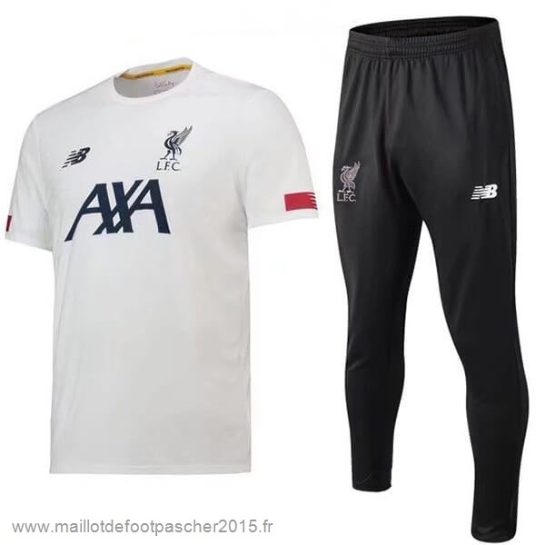 Maillot Foot Achat Entrainement Conjunto Completo Liverpool 2019 2020 Blanc Noir