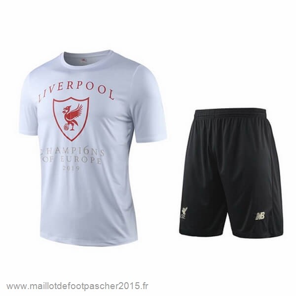 Maillot Foot Achat Entrainement Conjunto Completo Liverpool 2019 2020 Blanc Noir Rouge