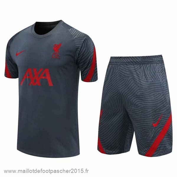 Maillot Foot Achat Entrainement Ensemble Complet Liverpool 2020 2021 Gris Rouge