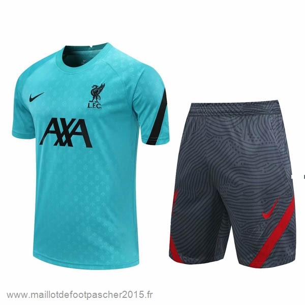 Maillot Foot Achat Entrainement Ensemble Complet Liverpool 2020 2021 Vert Gris