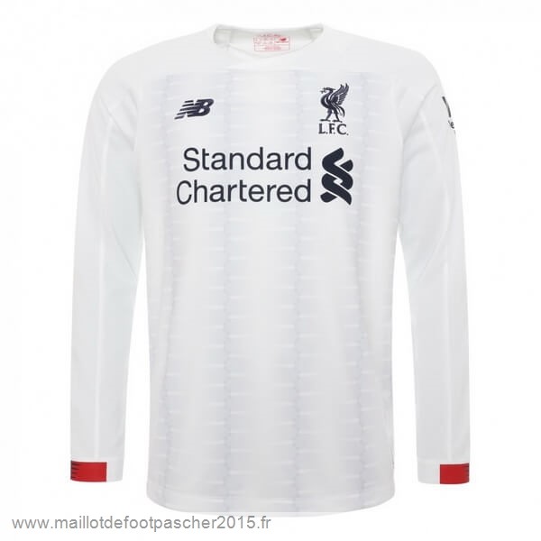 Maillot Foot Achat Exterieur Manches Longues Liverpool 2019 2020 Blanc