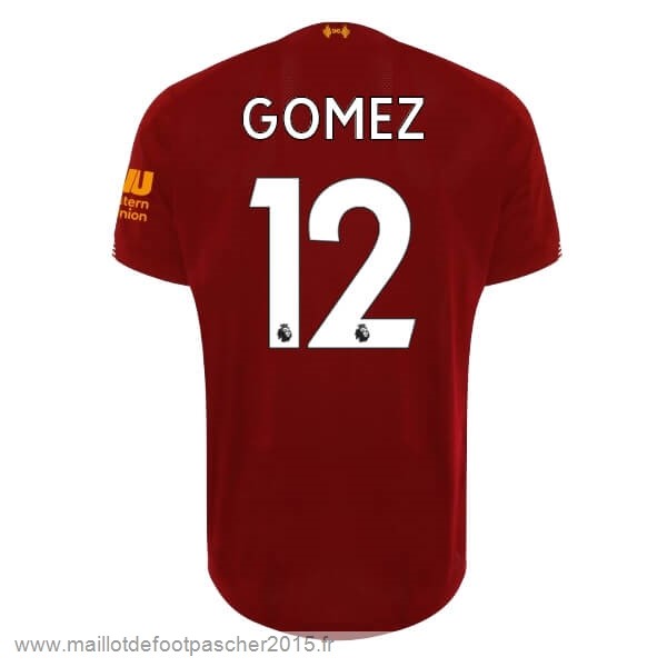 Maillot Foot Achat NO.12 Gomez Domicile Maillot Liverpool 2019 2020 Rouge