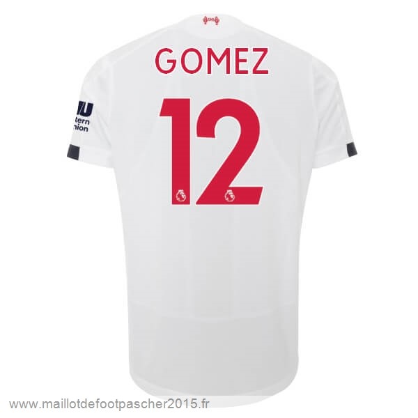 Maillot Foot Achat NO.12 Gomez Exterieur Maillot Liverpool 2019 2020 Blanc