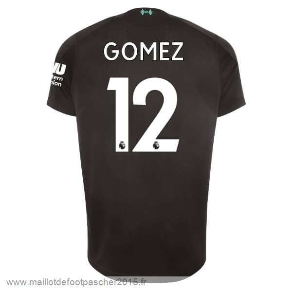 Maillot Foot Achat NO.12 Gomez Third Maillot Liverpool 2019 2020 Noir