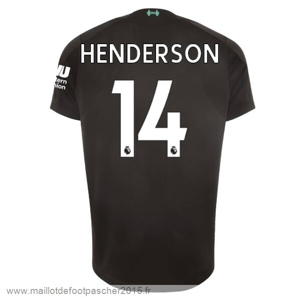 Maillot Foot Achat NO.14 Henderson Third Maillot Liverpool 2019 2020 Noir