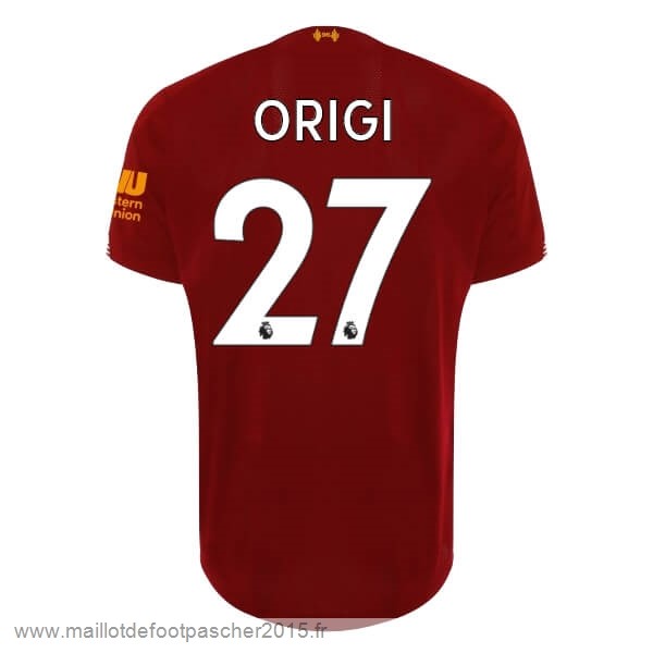 Maillot Foot Achat NO.27 Origi Domicile Maillot Liverpool 2019 2020 Rouge