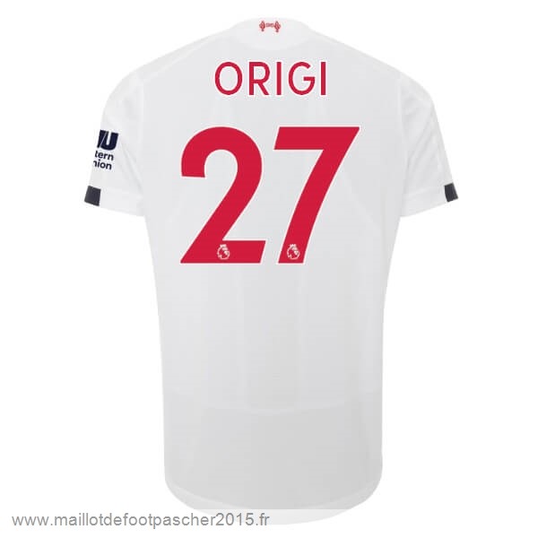 Maillot Foot Achat NO.27 Origi Exterieur Maillot Liverpool 2019 2020 Blanc