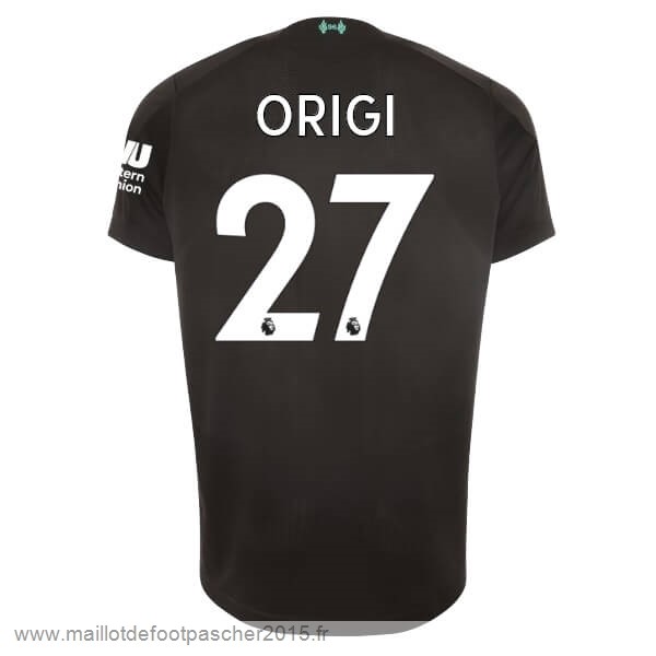 Maillot Foot Achat NO.27 Origi Third Maillot Liverpool 2019 2020 Noir