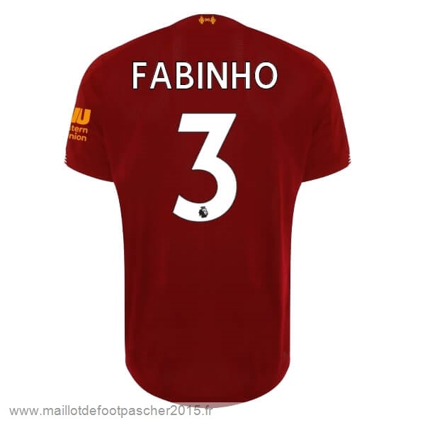 Maillot Foot Achat NO.3 Fabinho Domicile Maillot Liverpool 2019 2020 Rouge